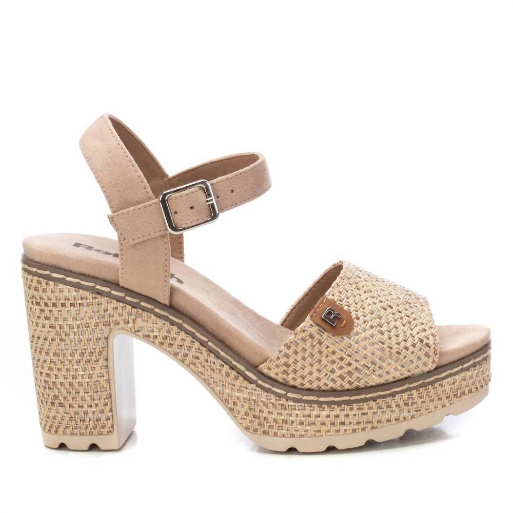 NEW XTI women's heeled sandals in taupe